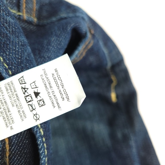 Lucky Brand Jeans Mens 32x30 Blue 221 Straight Original Dark Wash Denim Stretch - Picture 7 of 14